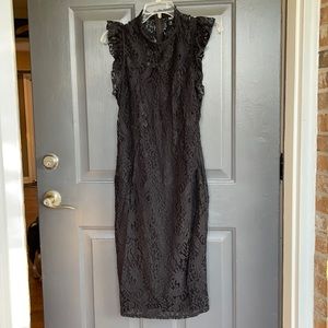 Mossimo midi black lace dress. Like new
